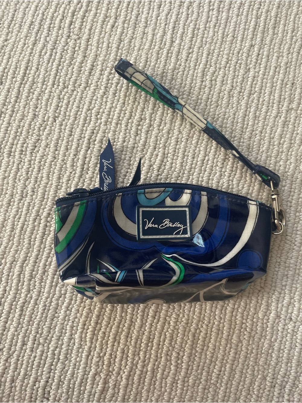 Vera Bradley Blue Patterned Wristlet c51
